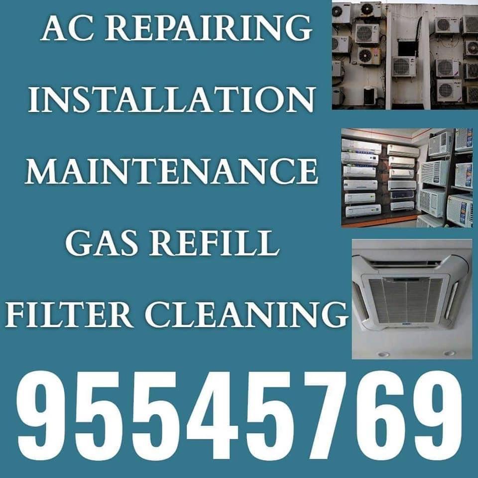 Call 95545769 air conditioner repair gas filling cleaning installation services
